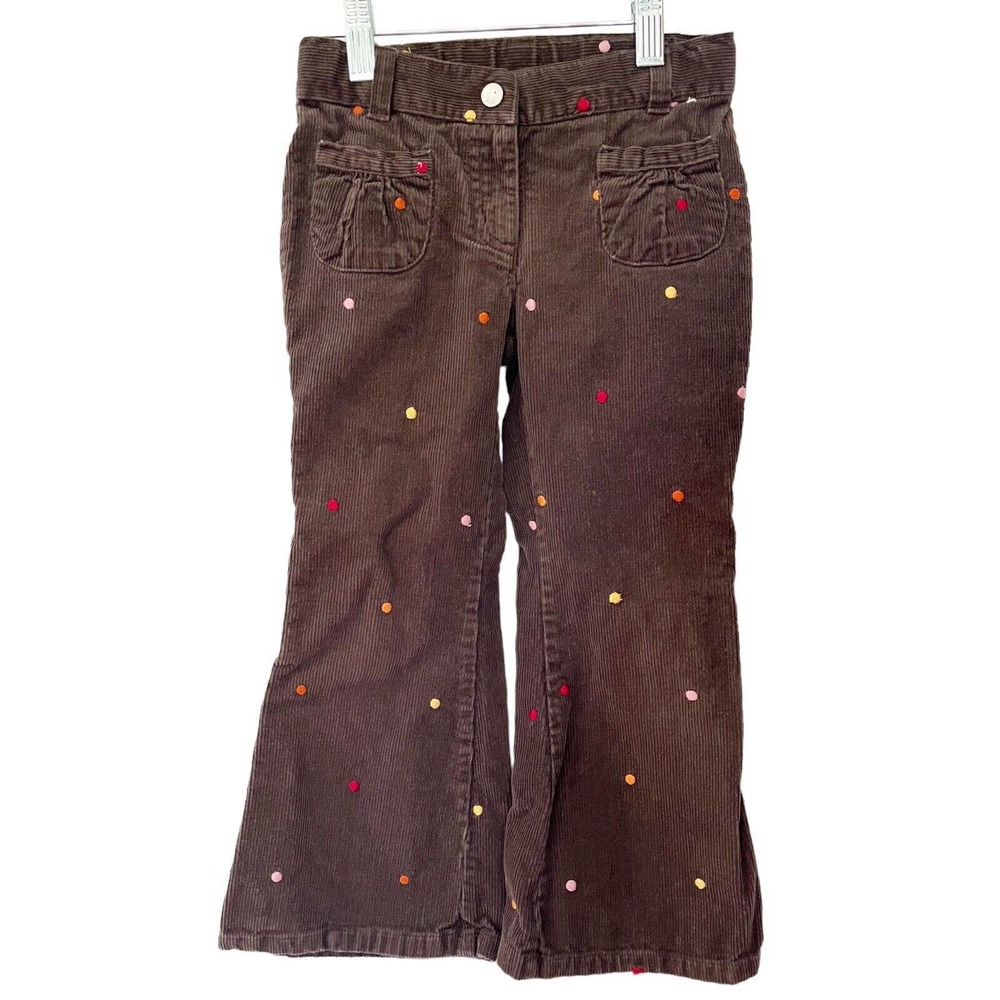 Gymboree Brown Confetti Corduroy Flare Leg Little Girls Pants Size 4
